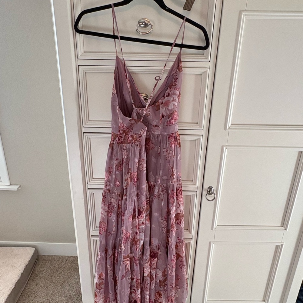 Lulu's Blush Floral Maxi Dress - Picture 2 of 2